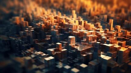Modern three- dimensional abstract digital background. Generative AI 6