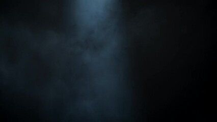 Wall Mural - smoke falling on a black background with lightning effect