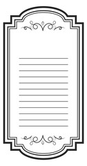 Poster - decorative card template. elegant empty text frame