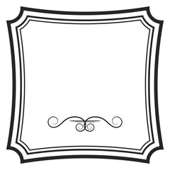 Poster - black elegant frame. vintage empty decorative label