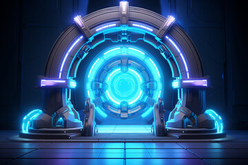Wall Mural - fantastic teleporter portal