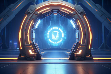 Wall Mural - fantastic teleporter portal