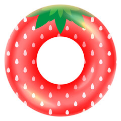 Wall Mural - Floating pool ring. Summer fruit beach inflatable