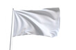 white flag  isolated on transparent or white background, png, mockup