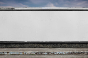 Blank Billboard Mockup on Street Wall