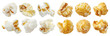 Collection of popcorn cut out