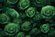 Full frame of green roses background, created using generative ai technology