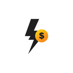 Poster - energy dollar icon set. price electricity