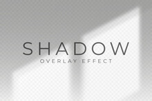 Shadow Overlay Effect. Transparent Soft Light And Shadows In Geometric Shapes, Natural Lighting Scene. Mockup Of Abstract Transparent Shadow Overlay Effect And Natural Lightning. Vector