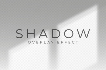 Shadow overlay effect. Transparent soft light and shadows in geometric shapes, natural lighting scene. Mockup of abstract transparent shadow overlay effect and natural lightning. Vector