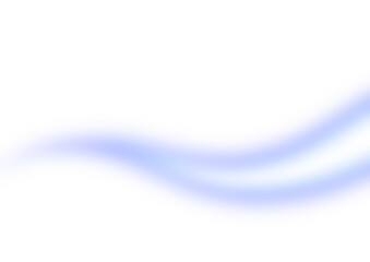 Leinwandbilder - Abstract neon blue wave on transparent background