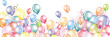 Rainbow Color balloons background - Festive party design