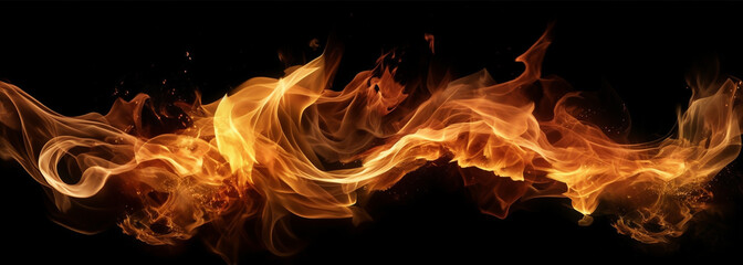 Wall Mural - Fire flames background