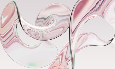 Poster - Abstract Glass Shapes Backgrounds