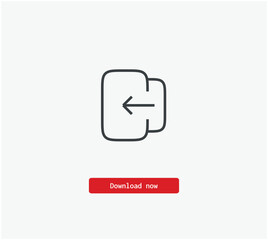 Poster - Exit vector icon. Symbol in Line Art Style for Design, Presentation, Website or Mobile Apps Elements, Logo. Pixel vector graphics - Vector