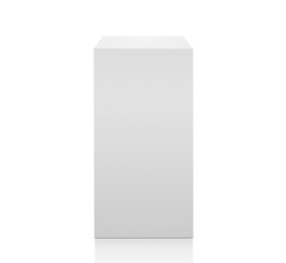 Wall Mural - white rectangle empty pedestal. transparent background