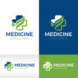 medical pharmacy logo, health care logo design vector. health logo collection