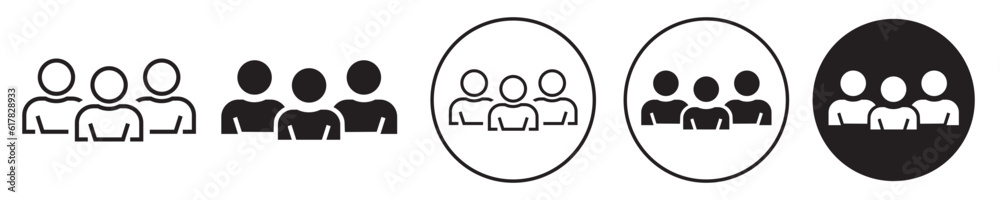 group of people icon. Black and white management person as a ...