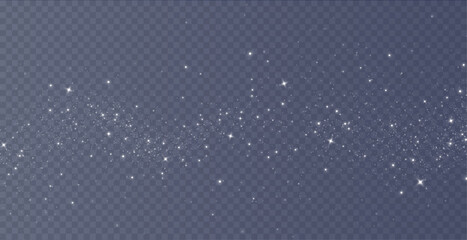 Wall Mural - Bokeh light lights effect background. White png dust light. Christmas background of shining dust Christmas glowing light bokeh confetti and spark overlay texture for your design.	