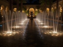 A Mesmerizing Display Of Cascading Fountains