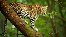 Leopard (Panthera Pardus). AI Generative