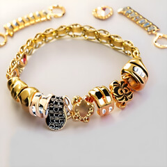 Gold bracelets, jewelry, gold 09 Generated by AI