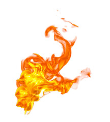 Wall Mural - Fire flame on transparent background isolated png..