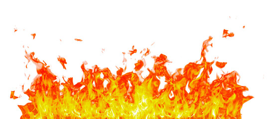 Aufkleber - Fire flame on transparent background isolated png..