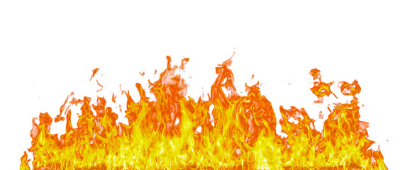 Aufkleber - Fire flame on transparent background isolated png..