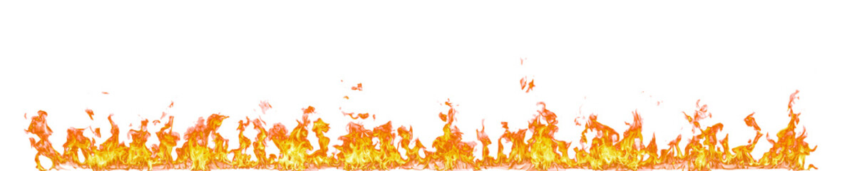 Wall Mural - Fire flame on transparent background isolated png..