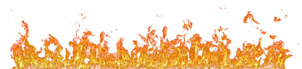 Aufkleber - Fire flame on transparent background isolated png..