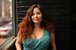 © Adriana - Beautiful voluptuous chubby woman with huge chest posing smiling