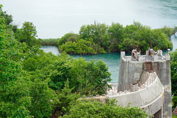 Wall Mural - scenic gree nlandscape in krka