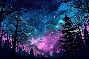Poster - starry sky. generated by AI.