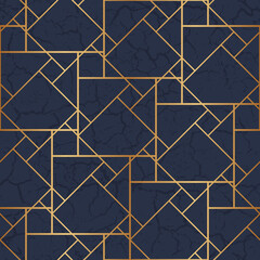 Poster - marble seamless pattern. repeating simple golden floor tile. repeated abstract geometric background.