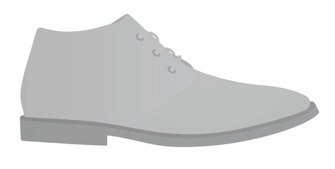 Canvas Print - Grey  man ankle shoe. vector illustration