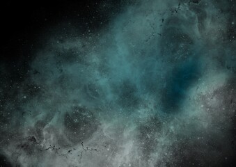 Wall Mural - blue nebula background illustration on black background