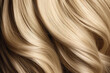 Beautiful blond hair background. Healthy smooth shiny hair. Generative AI