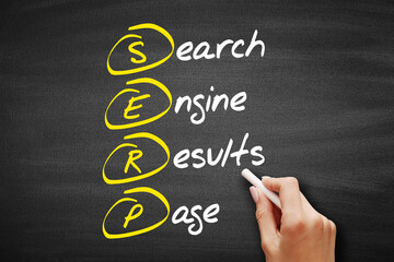 Poster - serp - search engine results page, acronym business concept
