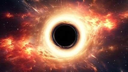 Wall Mural - A large black hole at the center of the galaxy.