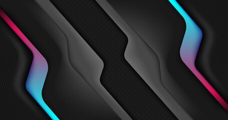 Poster - glowing with lighting effect on black background