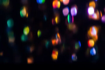party lights effect overlay. aesthetic blurred rainbow light texture, fun festive event, bright boke