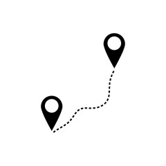 Map marker icon, travel symbol, location icon vector illustration. From one destination vector on white background..eps