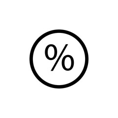 Poster - Percentage icon vector. Discount sign vector flat illustration on white background..eps
