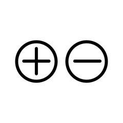 Poster - Plus and minus vector icon in modern design vector ilustration on white background..eps