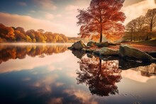 No One Outdoors Autumn Natural Scenery High Definition Picture Generative AI