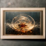 Fototapeta  - glass plate photographic negative atom particle trails large format film photorealist highly detailed VRay unreal 5 rendering abstract 