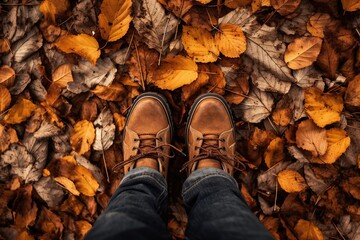 Boots in Autumn Leaves