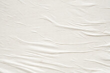 White Blank Crumpled And Creased Paper Poster Texture Background