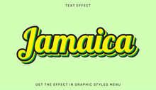 Jamaica Editable Text Effect In 3d Style